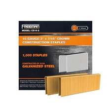 Freeman 16 Gauge 2" Medium Crown Staples 7/16" Glue Collated Galvanized 1000