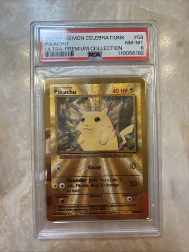2021 Pokemon Celebrations Pikachu PSA 8 Ultra-Premium Collection NM-MT