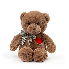 11.4  Teddy Bear with Heart Cute Brown Teddy Bear Stuffed Small Brown Bear
