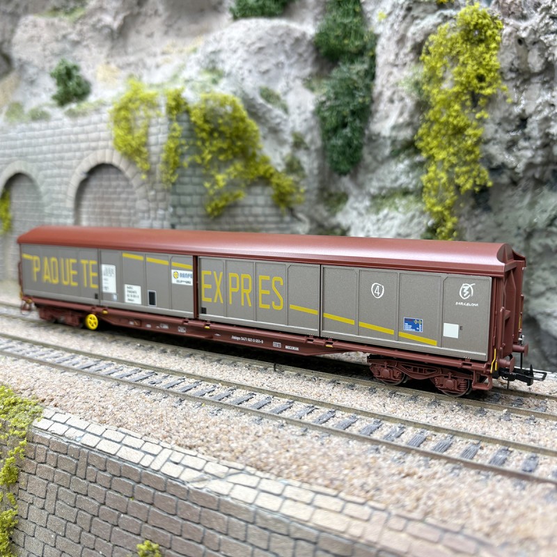 Wagon à parois coulissantes DDJP RENFE Electrotren train HO miniature