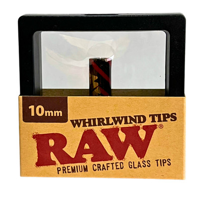 RAW Whirlwind 10mm Reusable Glass Tip Spiral Airflow Clear 1ct New