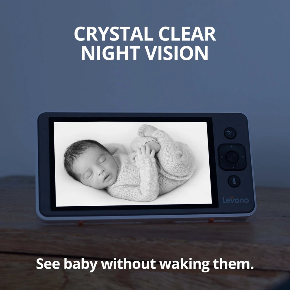 Детский видеомонитор Ella, экран 5 дюймов 720P, 2 PTZ-камеры, время автономной работы 4 дня,... - Изображение 3 из 4