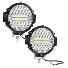 LED Off Road Lights pods 7 Inch 15000Lumen Bumper Round LED Light Bar Black-2