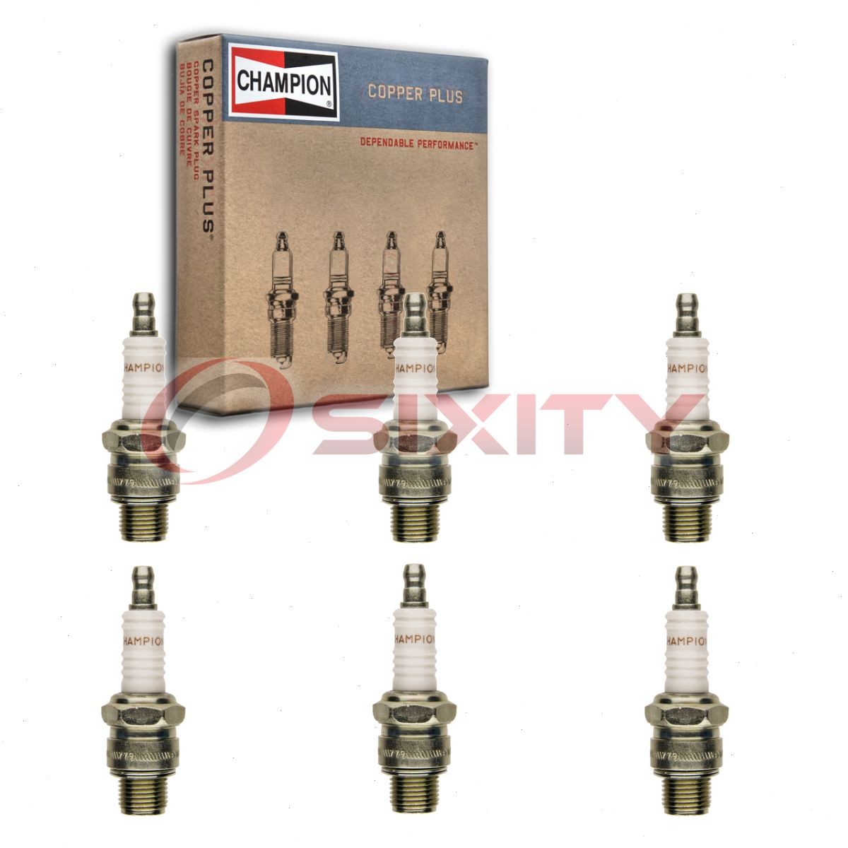 6 pc Champion Copper Plus 827-1 Spark Plugs for L76V 701 2622 1474 Ignition ml
