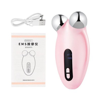 Mini EMS Microcurrent vibration Massager Face Skin Tightening Lifting Pink