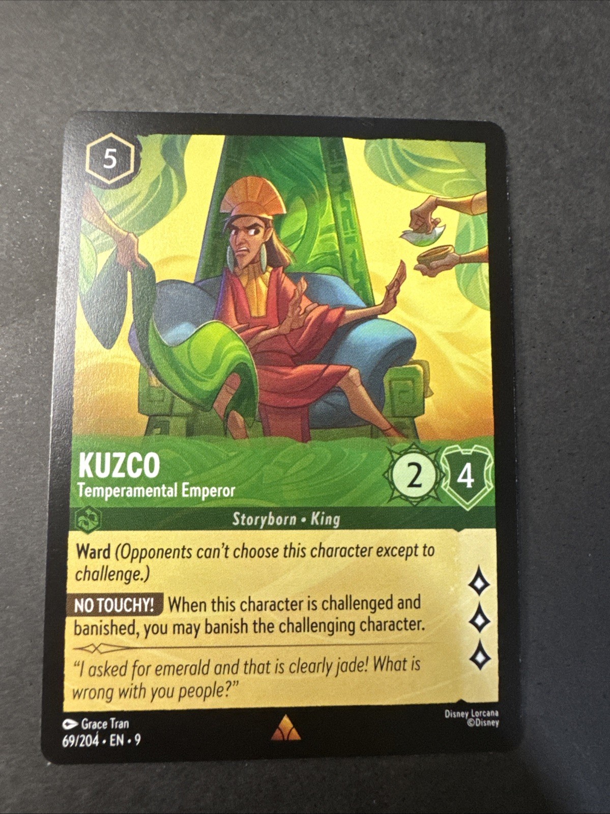 Kuzco Temperamental Emperor Rare 69/204 Lorcana Fabled NM