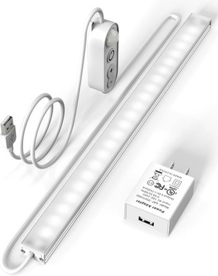 Motion Sensor Dimmable Led Under Cabinet Lighting,12 inches Plug in Led Counter 