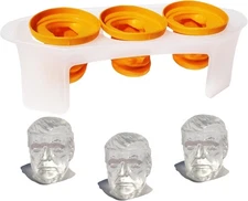Donald Trump Ice Cube Trays - Funny Presidential Molds for Whiskey Cocktail Ice 