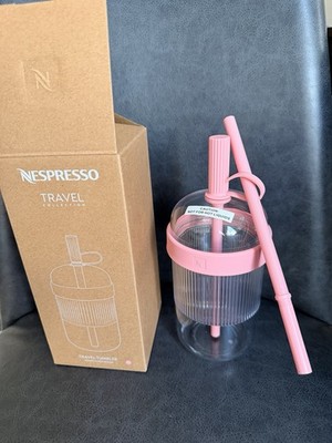 Nespresso x Dua Lipa Bubble Gum Travel Tumbler 540mL Pink Cold Cup Straw, limitd