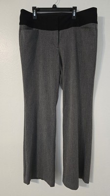 Express Editor 12R Trouser Black Gray Low Rise Stretch Office Workwear 00's 