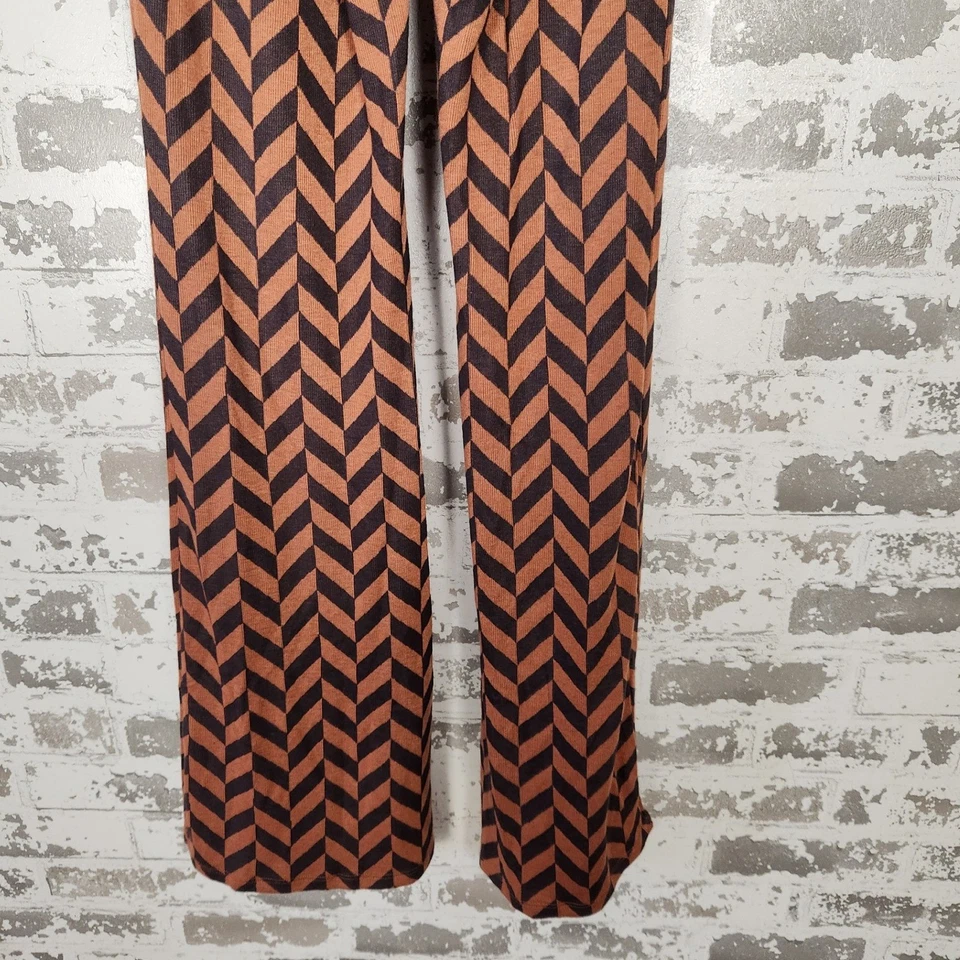 Billabong Nuevos Pantalones Alturas Para Mujer Talla S Estampado Chevron Marrón Negro Boho Informal Foto 3 de 4