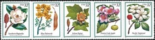 US 3197a MNH Plate # Strip of 5 - 32¢ Flowering Trees stamps. FREE SHIPPING!!