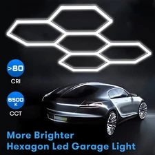 Hexagonal Led Garage Lights Honeycomb Detailing Showroom Office Hex 17900Lumens 