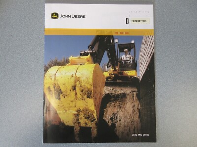 John Deere 27D, 35D, 50D Excavators Brochure 20 Page VG Condition