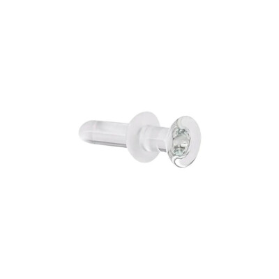 Clear Gorilla Glass Straight Flat Back Labret Studs Piercing Retainer 8G to 20G