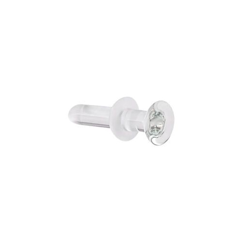 Clear Gorilla Glass Straight Flat Back Labret Studs Piercing Retainer 8G to 20G - Picture 1 of 23