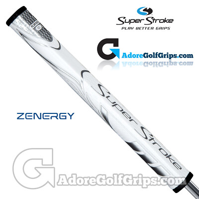 NEU 2023 - SuperStroke ZENERGY Flatso 1.0 Puttergriff - Weiß / Silber + Tape