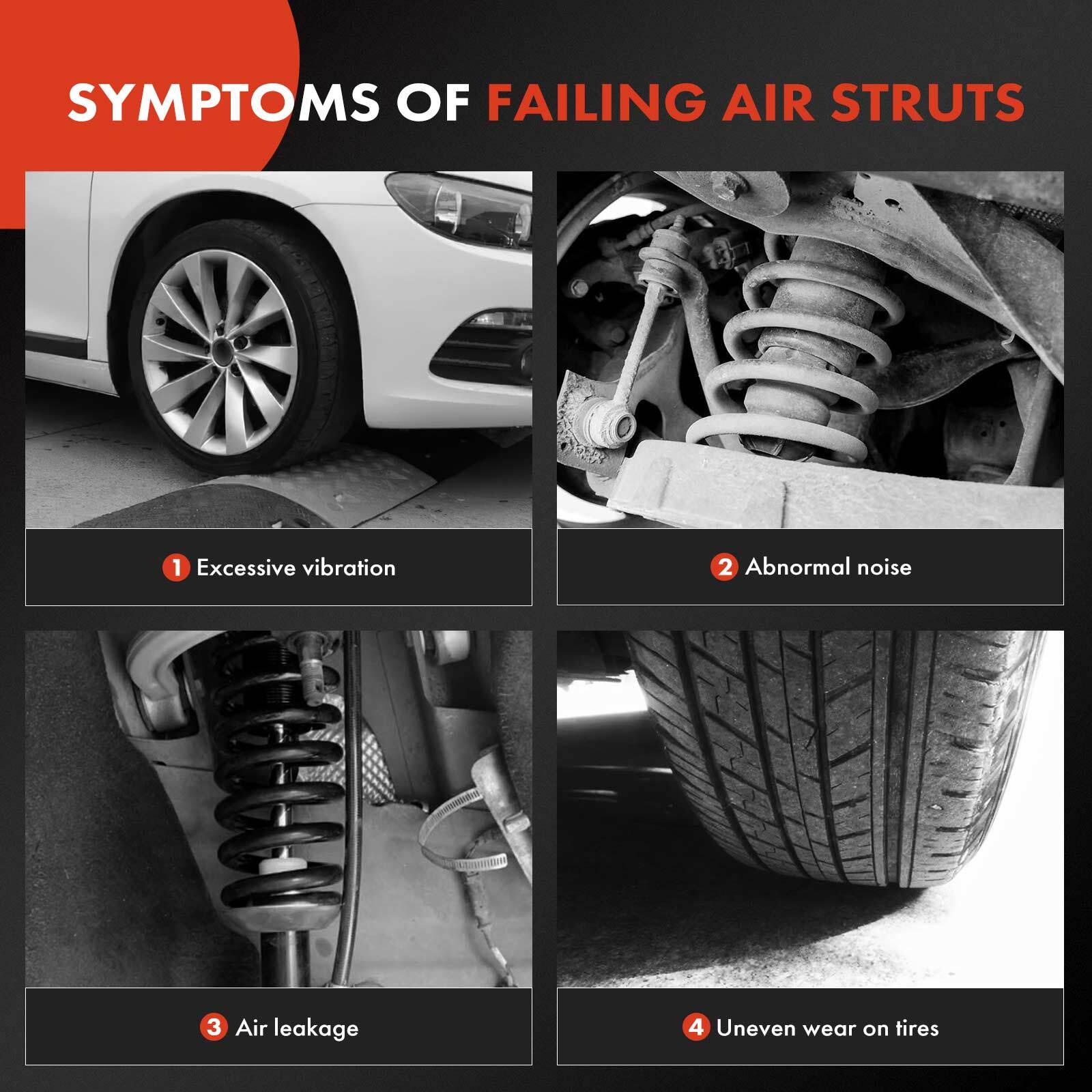 A-Premium Rear Left Air Suspension Strut for Rolls-Royce Cullinan 2019-2023 6.7L