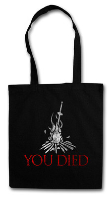 YOU DIED DARK SOUL Hipster Shopping Cotton Bag Firelink Shrine Dark Gamer Souls