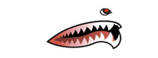 4" military flying tiger teeth and eye right bumper sticker decal usa made