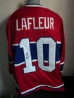 Guy LaFleur Autographed #10 Montreal Red Hockey Jersey JSA COA
