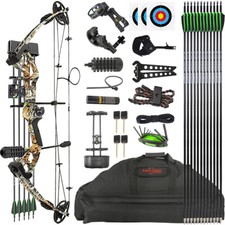 30-55lbs Compoundbogen Set Jagdbogen Bogenschießen Angeln Jagd Sportbogen RH LH