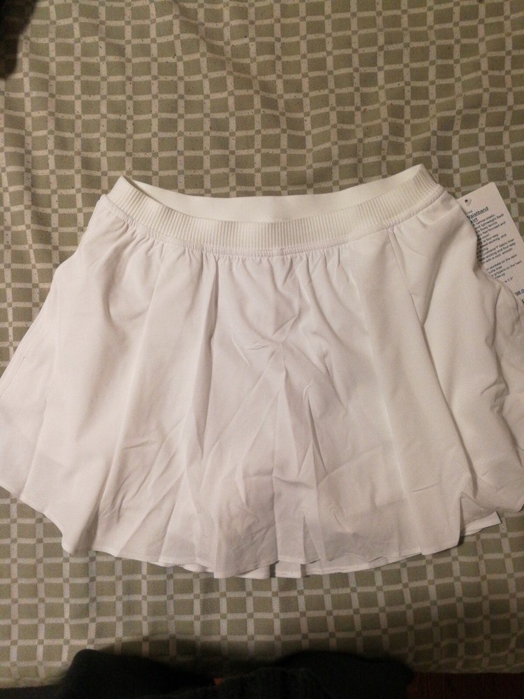 Lululemon Narrow Waistband Tennis Skirt Size 10 White NWT