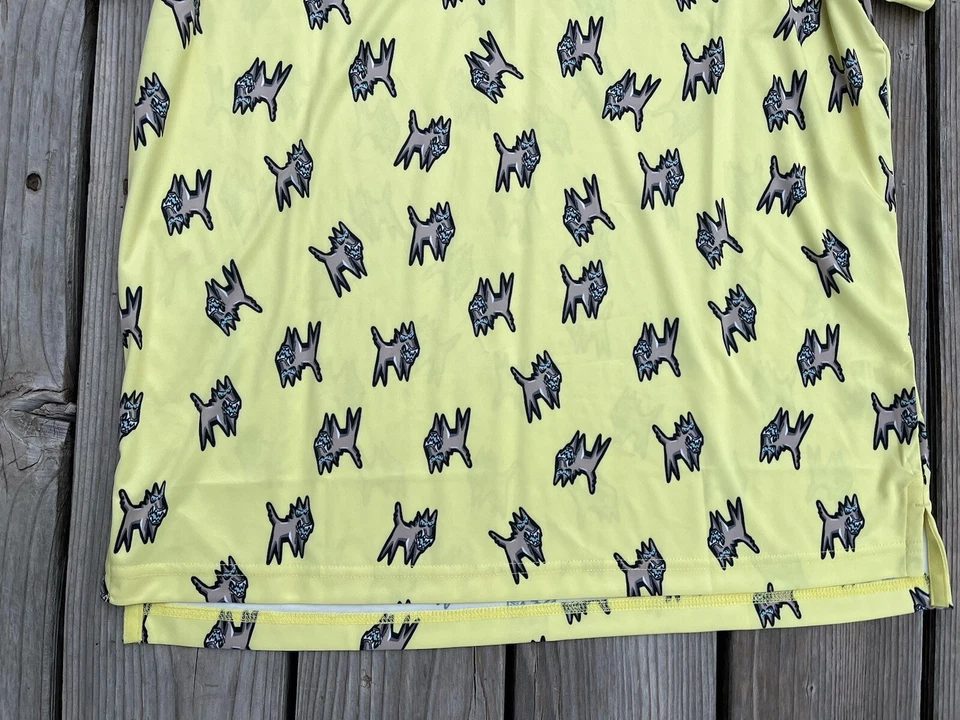 Camisa polo de golf J by Jamie Sadock para hombre M manga corta - amarilla Foto 3 de 4