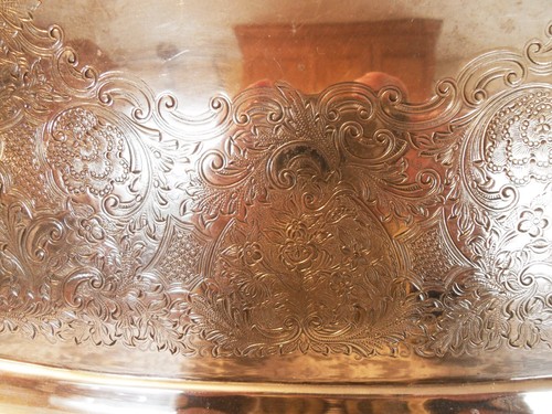 ANTIQUE ELLIS BARKER FOOTED SILVER PLATE TRAY, RECTANGULAR 20 " - Picture 6 of 11