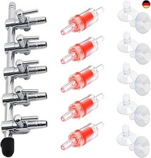 Aquarium Luftverteiler 16 in 1 Set 5-Wege Ventil Luftbahn 5 Rückschlagventil 10