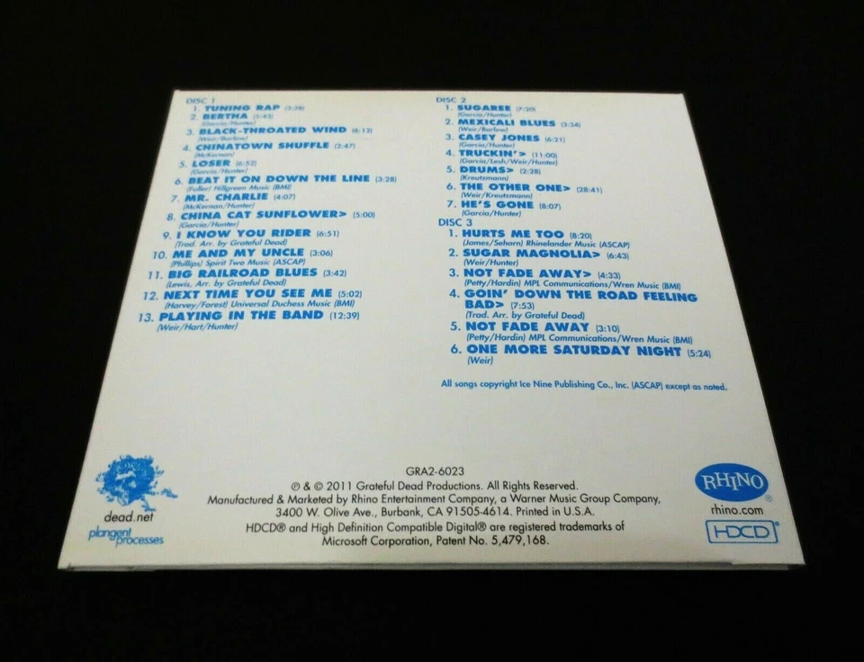 Grateful Dead Europe '72 Lille France Lille Fairgrounds 5/13/1972 5/13/72 3 CD Foto 2 de 4