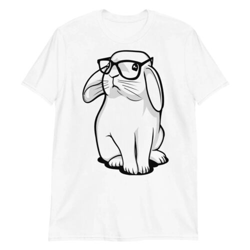 Hipster Rabbit Shirt, Cute Bunny Tee, Funny Rabbit Shirts, Rabbit Clothing
