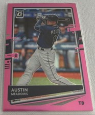 2020 Donruss Optic Baseball Austin Meadows Tampa Bay Rays Pink Prizm #146