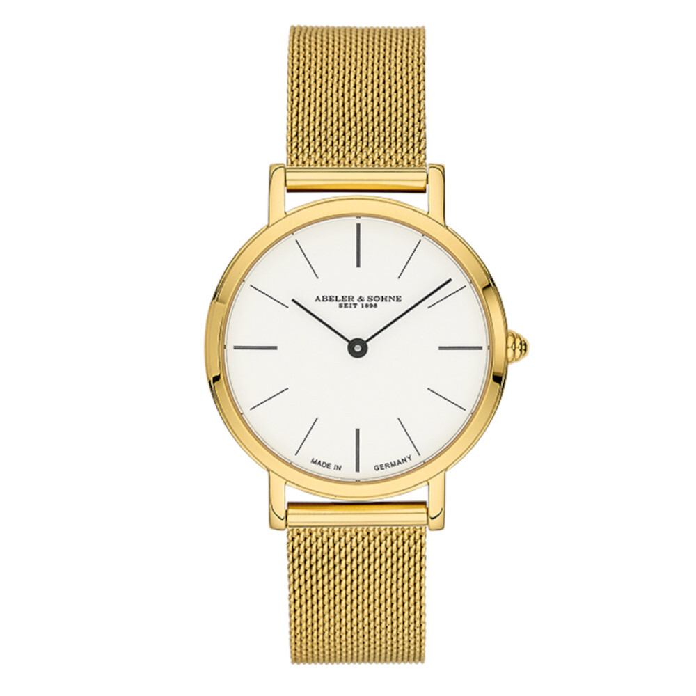 Abeler & Söhne AS1190 Reloj de Pulsera Mujer Cristal Zafiro Rondawerk Color Oro