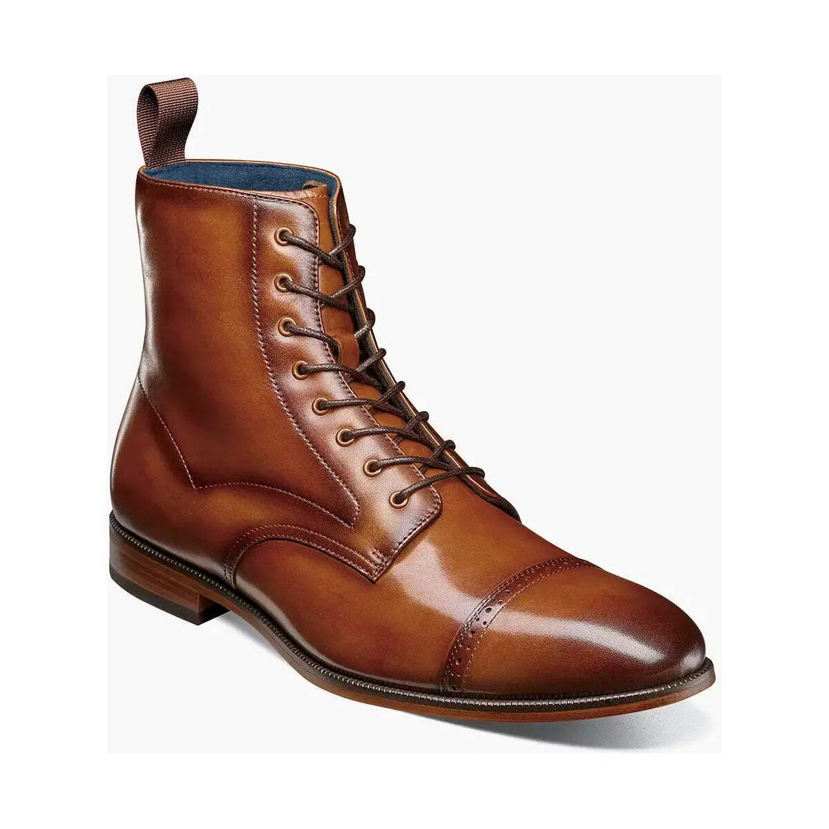 Ботинки Stacy Adams Henry с круглым носком на шнуровке из коричневой кожи 25718-240