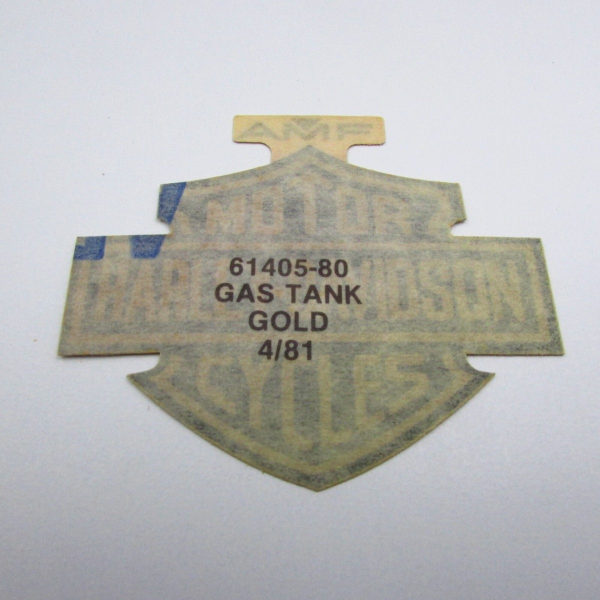 ティーエス QTY 2 Vintage New OEM Harley AMF Gas Fuel Tank Decal (Gold & Black