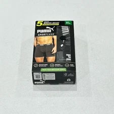 Puma Men's 5-Pack Sport Luxe Performance Boxer Brief, Multicolor, Size XL