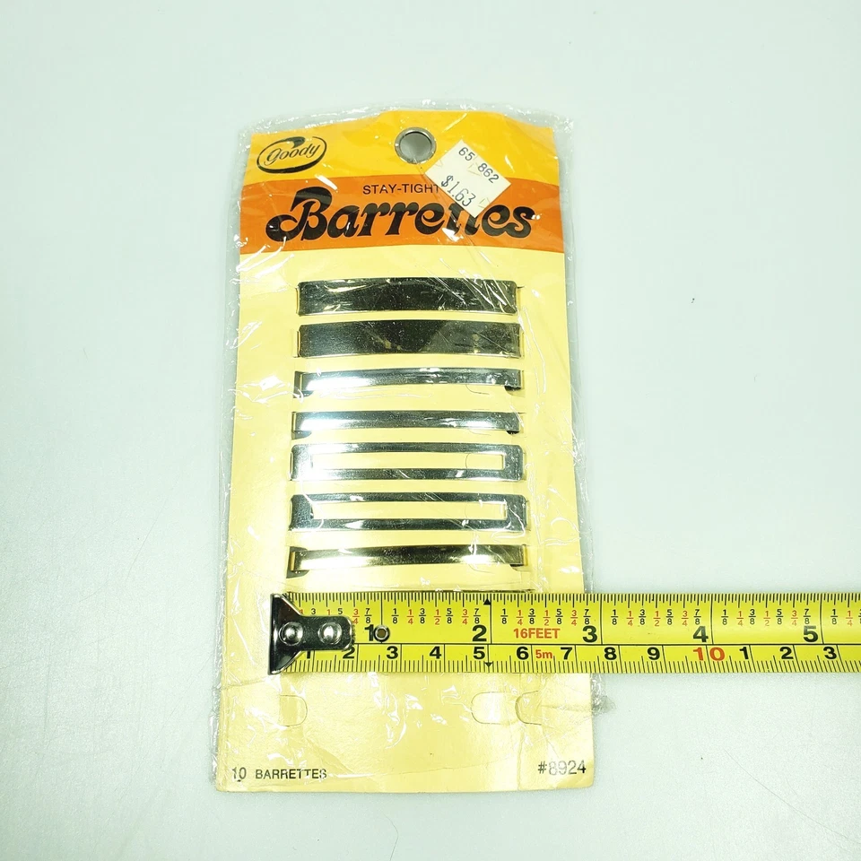 Juego de 8 pasadores Goody Stay Tight vintage de 2,25 pulgadas tono plata y oro 8924 Foto 3 de 4