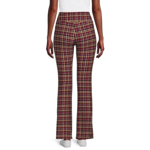 No BoundariesFlare Leggings Plaid Multicolor Print Junior Size X-Large new - Picture 3 of 7