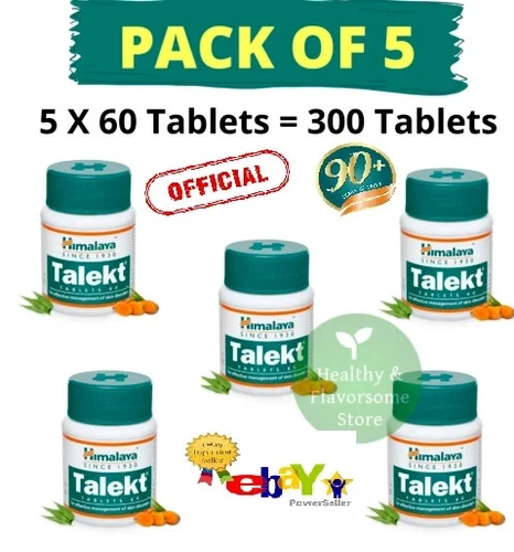 Himalaya Talekt 5X 60 = 300 Tablets Skin Health Support Exp 2027 - Picture 1 of 5