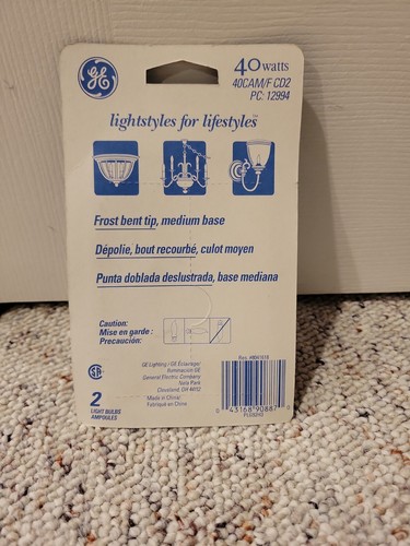 (2) REPLACEMENT BULBS FOR GE 40CAM/F CD/2 40W 120V - Picture 2 of 5