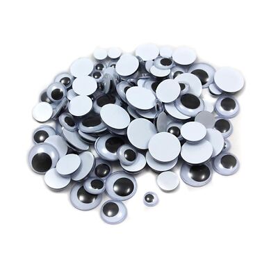 100X Wackelaugen Googly Wiggly Selbstklebend Zum Selbermachen Kunst Handwerk Scrapbooking Spaß Spielzeug