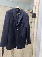 MICHAEL KORS Big Boy's Sport Blazer In Blue Wool New Gold Button Size 18R