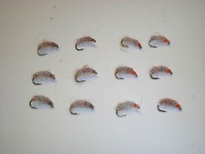 Fly Fishing Flies 12 Hot Spot Utah Killer Bug Size 16 (6 Hot Spot 6 Regular) 