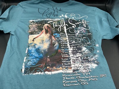 2007 Taylor Swift Signed Autograph Debut Vintage Concert T-Shirt