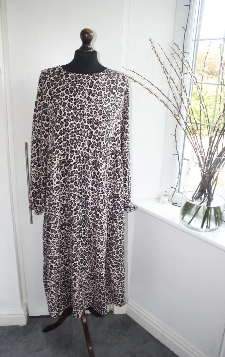 M and s pink leopard print dress sale