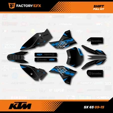 Gray & Blue Shift Racing Graphic Kit fits 09-15 KTM 65sx 65 sx Decal Sticker Kit