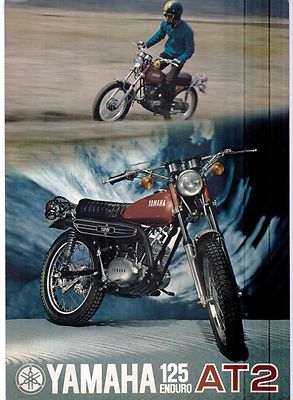 1972 Yamaha 125 Single Enduro AT2 factory original sales brochure