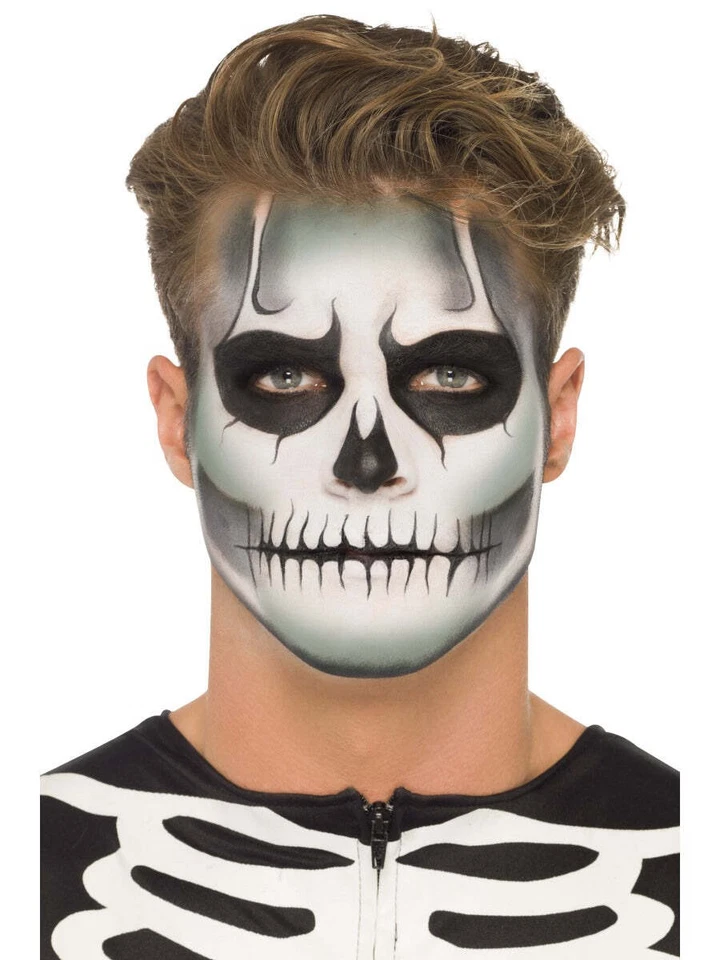 Skeleton Face Paint MakeUp Kit Glow in the Dark Halloween Fancy Dress Make Up - Image 2 of 4