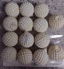 PLASTIC Vintage REALISTIC LOOKING Faux Hobnail "Milk Glass" Christmas Ornaments